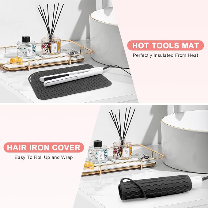 Plus Size Silicone Heat Resistant Mat, Portable Travel Hot Tools Pad Cover - Image 5
