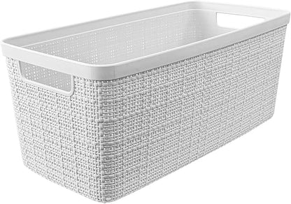 Curver Set of 8 Slim 6.8L Jute Decorative Plastic Organization and Storage - Image 3