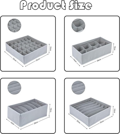 8 Pack Foldable Drawer Organizer - Image 2