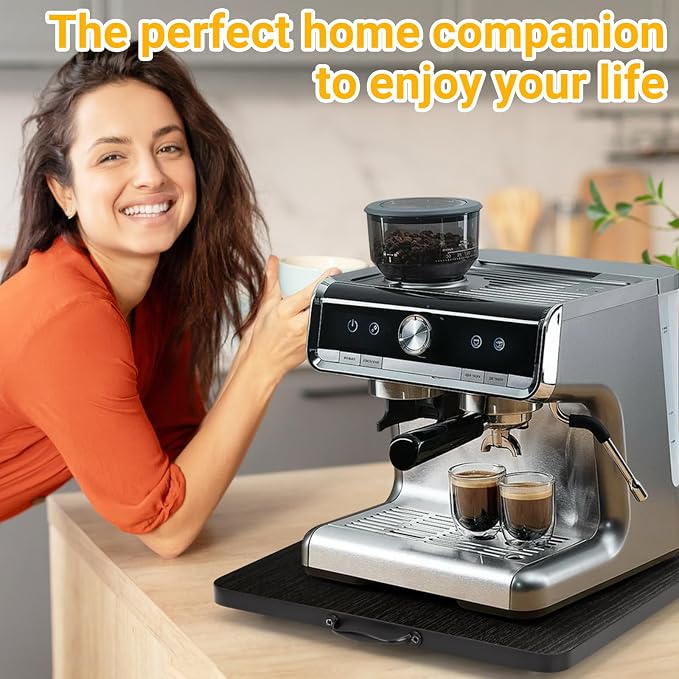 Sliding Tray for Coffee Maker, 360° Rotating Appliance Slider for Kitchen - Image 8