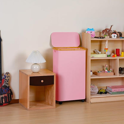 Slim Laundry Basket with Wheels, Narrow Hampers - Image 3