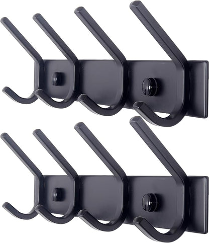 WEBI Coat Rack Wall Mounted, 4 Coat Hooks by WEBI