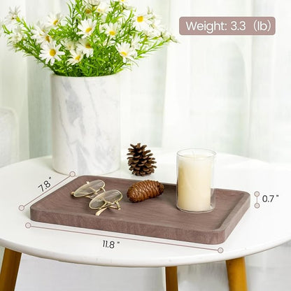 Marble Vanity Tray, 11.8in Sandstone Bathroom Kitchen Tray - Image 3