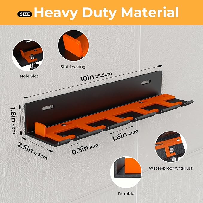 Air Tool Holder, Air Tool Rack for Garage Walls and Tool Cart Storage - Image 2