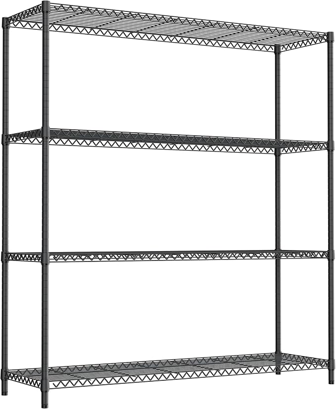 Stand Shelf Wire Rust-Proof Outdoor Storage Shelving 4-Tier Utility Shelving - Image 6