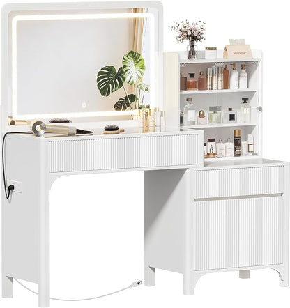 PRAISUN 55'' Large Makeup Vanity Desk by PRAISUN
