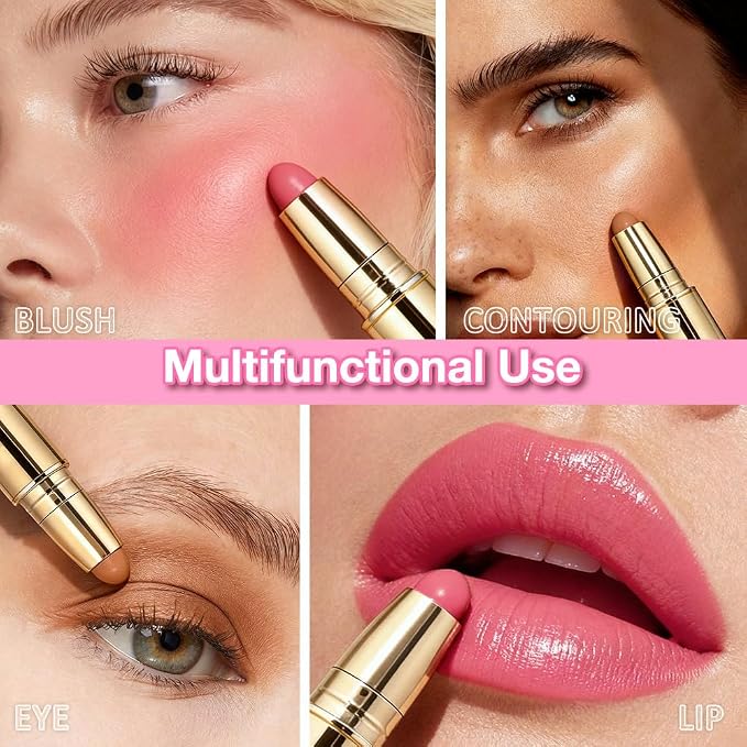Kaely Contour Blush Multiuse Stick Makeup, Cream Bronzer Contouring Sticks - Image 3