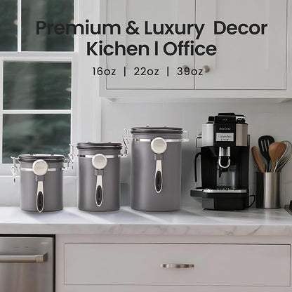 Veken Coffee Canister, Airtight Stainless Steel Kitchen Food Storage Container - Image 7