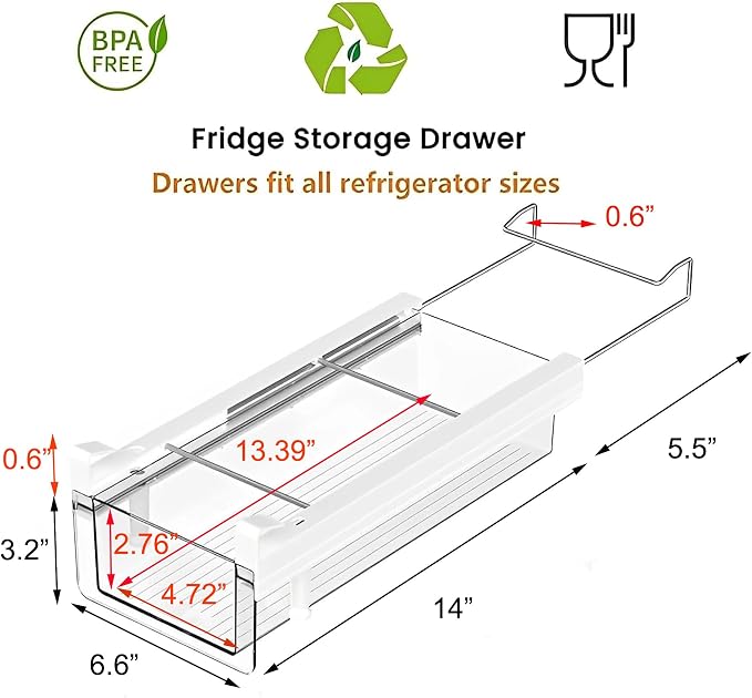 vacane Refrigerator Organizer Bins, Deli Meat, Heavy Duty-M - Image 2