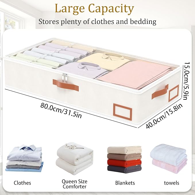 Yawinhe Under Bed Storage Containers, 4 Pack, Bin - Image 4