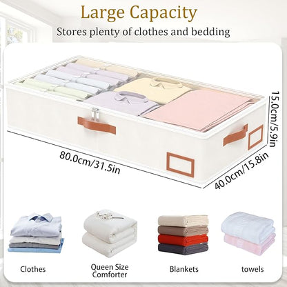 Yawinhe Under Bed Storage, 4 Pack Closet Organizers, Collapsible Container Bags - Image 4