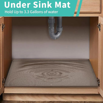 Under Sink Mat, Silicone Waterproof Under Sink Liner, Sink Cabinet Organizer - Image 4