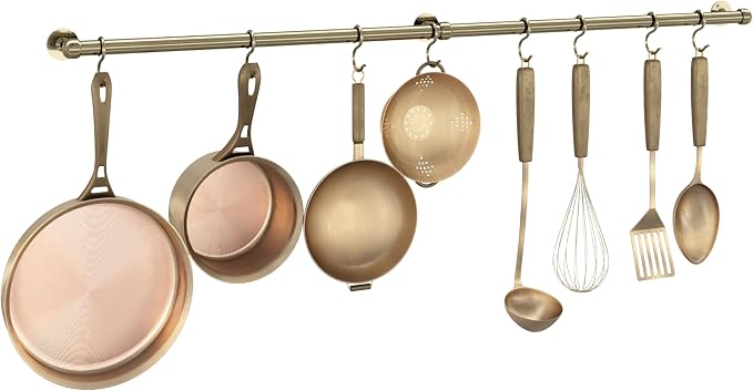 ROTHLEY Hanging Pot Rack Hanger: 39.4 Inch Stainless Steel Pot and Pan Hanger by ROTHLEY