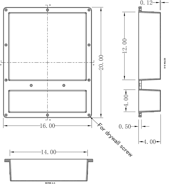 Ready for Tile Waterproof Leak Proof 16" x 20" Bathroom Recessed Shower Niche - Image 2