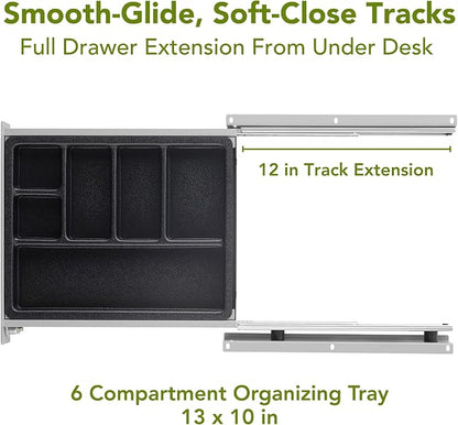 PERFECT POSTURE Max Under Desk Storage Drawer – Large Desk Drawer - Image 6