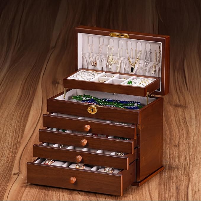 Vintage Wooden Jewelry Box - Image 8
