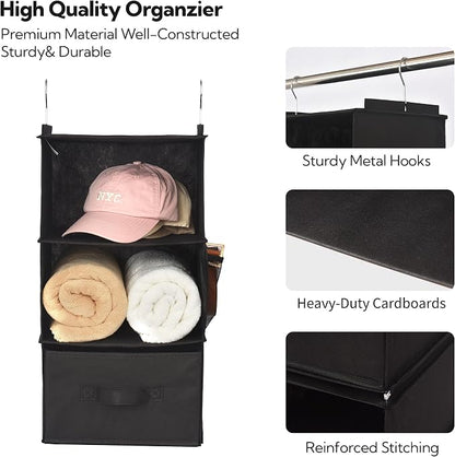 GRANNY SAYS 6-Shelf Hanging Closet Organizers and Storage, Separable to 2 Pack - Image 6