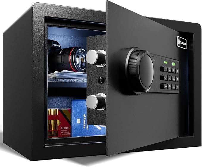 XDeer Biometric Safe Box, Quick-Access Security Safe Box by XDeer