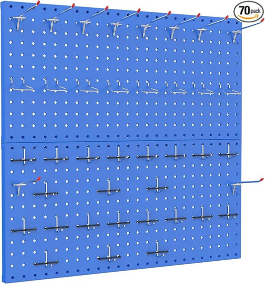 TORACK Metal Pegboard Wall Organizer 24" x 24" or 12" x 48" by TORACK