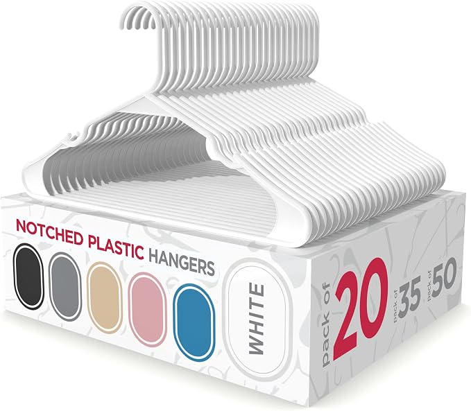 Sharpty - Plastic Hangers - Adult Clothes Hangers - T-Shirt, Coat Hangers & by Sharpty
