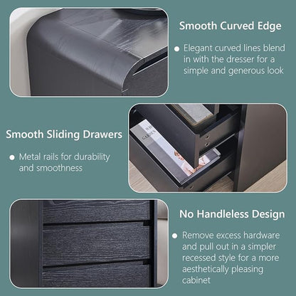 25" Tall Modern Nightstand - Image 5