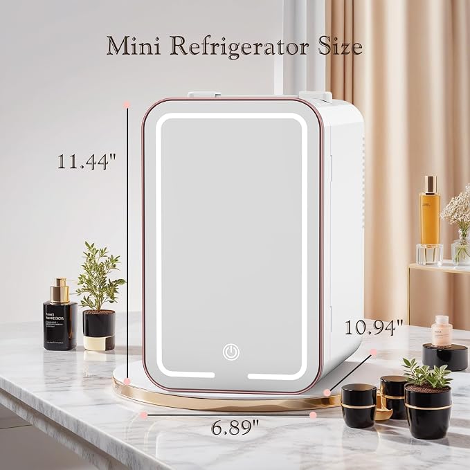 Skincare Fridge, 6L/10 Can Mini Fridge - Image 6