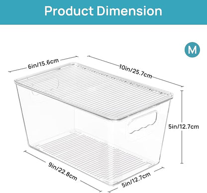 Vtopmart 6 Pack Clear Stackable Storage Bins - Image 2