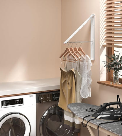 Dr.DJ Clothes Drying Rack, Wall-Mounted Retractable & Foldable Clothes Hanger - Image 4