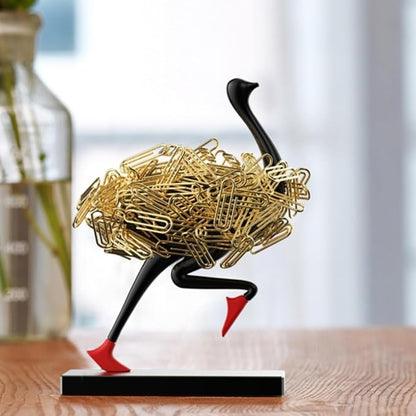 ​​Running Ostrich Magnetic Paper Clip Holder and Jewelry Storage Organizer - Image 7