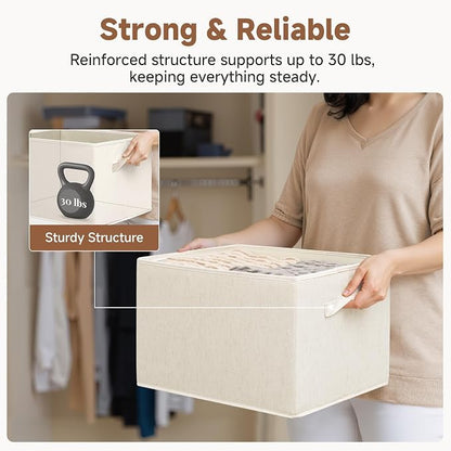StorageWorks Storage Baskets for Shelves, Foldable Fabric Closet Storage Bins - Image 5