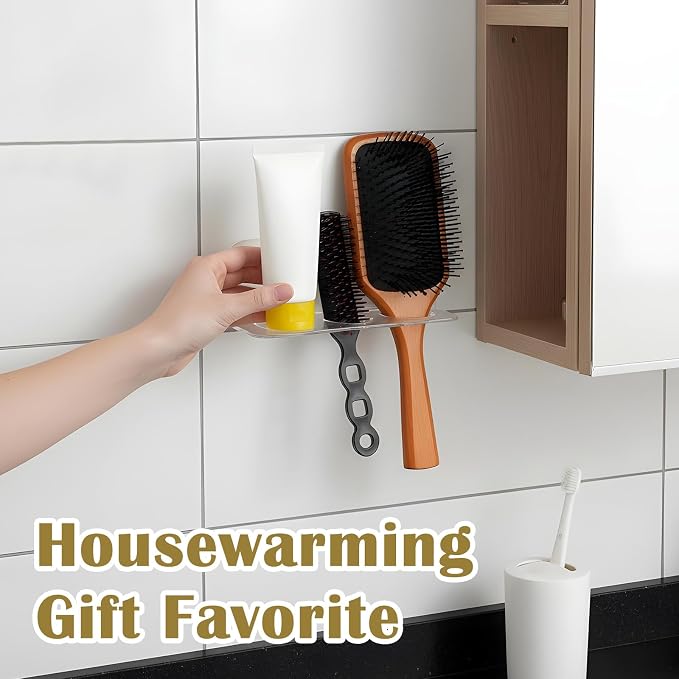 Bathroom Hair Brush Holder Wall Mounted Hair Brush Organizer - Image 6