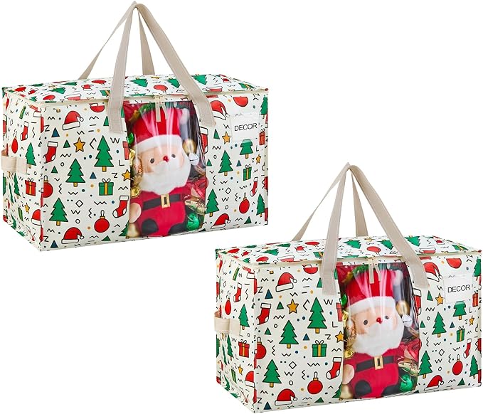 VENO 2 Pack Moving Bags, Large Christmas Storage Bins by Veno