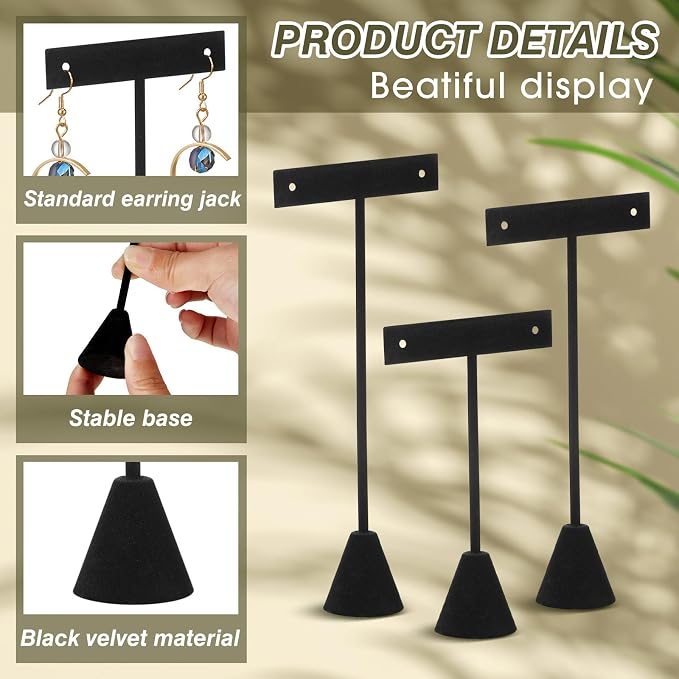 Marsui 12 Pcs Earring Display Set Earring T Bar Display Earring Holders - Image 3