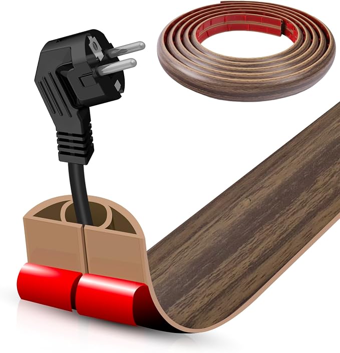 Floor Cord Cover Self Adhesive Cord Hider, 10FT Cable Management, Extension by DBHXXMB-HH
