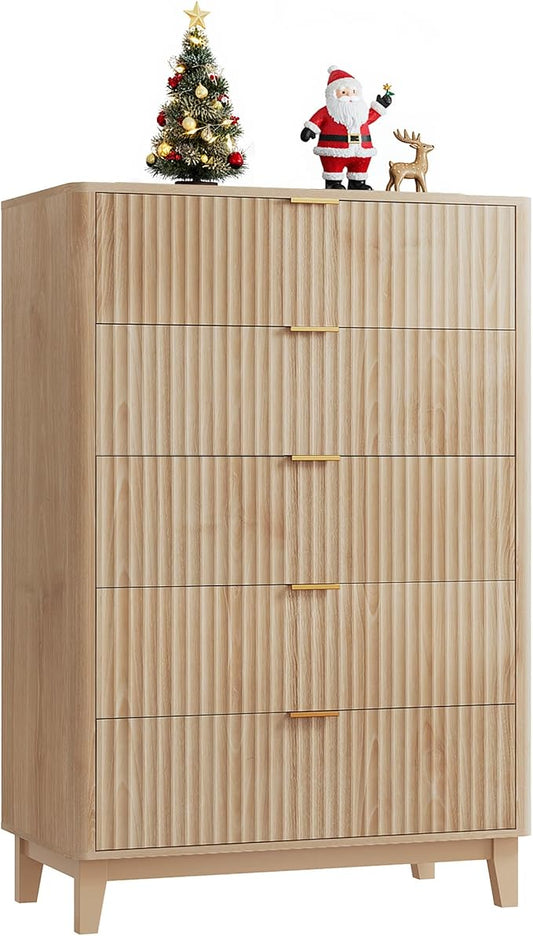 WLIVE Fluted Dresser for Bedroom by WLIVE