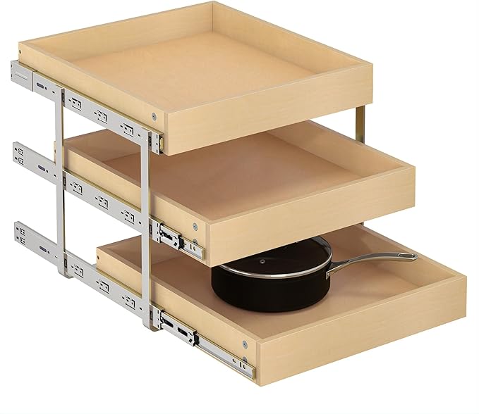 WelFurGeer 3-Tier Pull Out Cabinet Organizer by WelFurGeer
