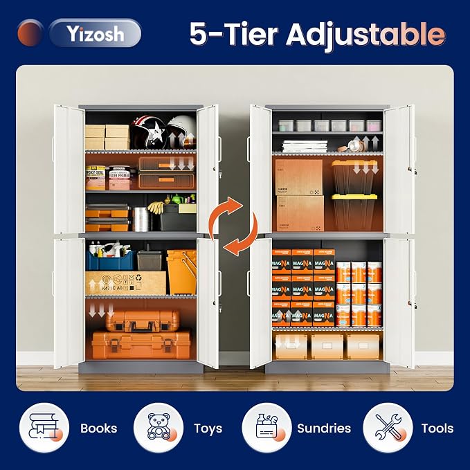 Yizosh Metal Storage Locking Cabinet - Image 7