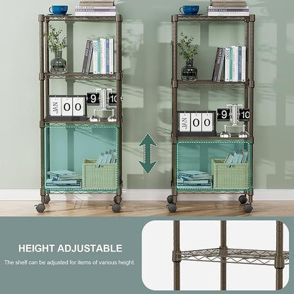 1000 lbs 4-Shelf Adjustable Heavy Duty Steel Wire Rack, Adjustable Storage - Image 6