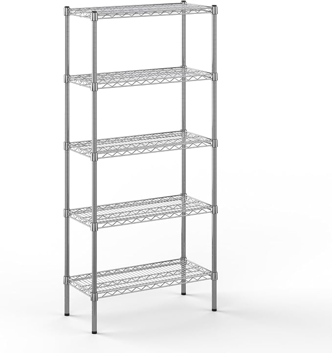 14" Deep x 30" Wide x 64" Height Wire Shelving Kit | 5-Tier | NSF Commercial by Regal+Altair