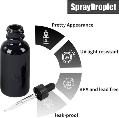 48 Pcs, 1oz Glass Dropper Bottle, Leakproof Tincture Bottles - Image 4