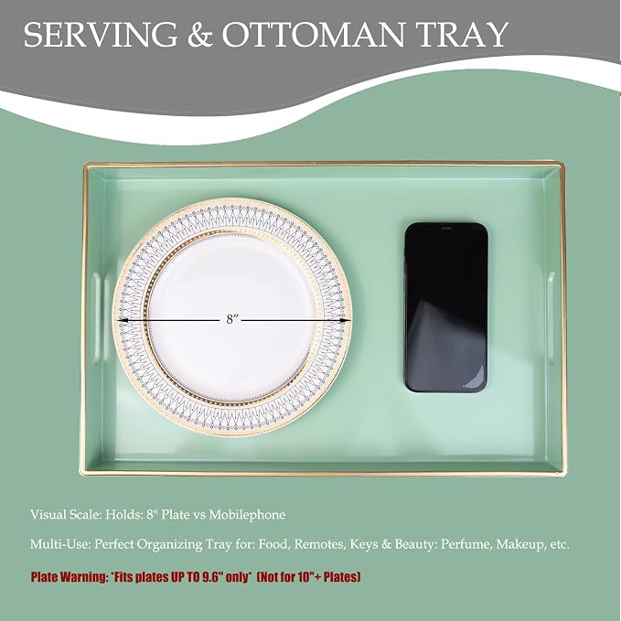 Spsyrine Green Decorative Serving Tray - Image 4