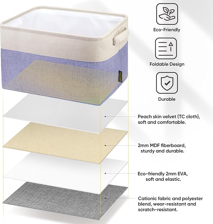 BALEINE 2 Pack Fabric Storage Bins - Image 7