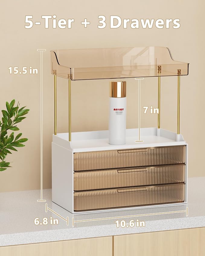 Bathroom Organizers and Storage, Makeup Organizer, Countertop, Dresser Organizer - Image 3
