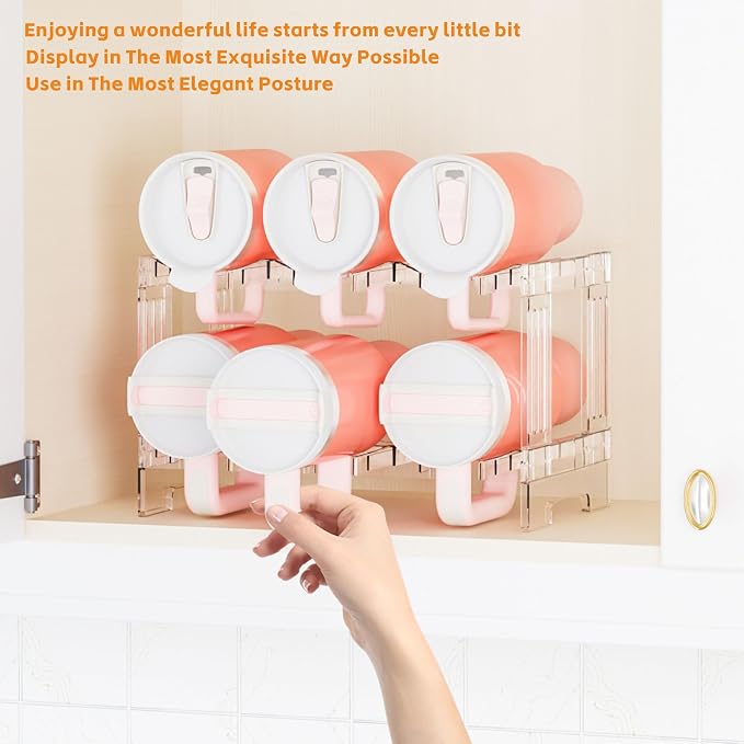 Yieach Stackable Water Bottle Organizer - Image 2