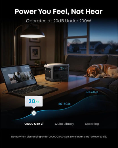 Anker SOLIX C1000 Gen 2 Portable Power Station, 000W Solar Generator, Full - Image 8