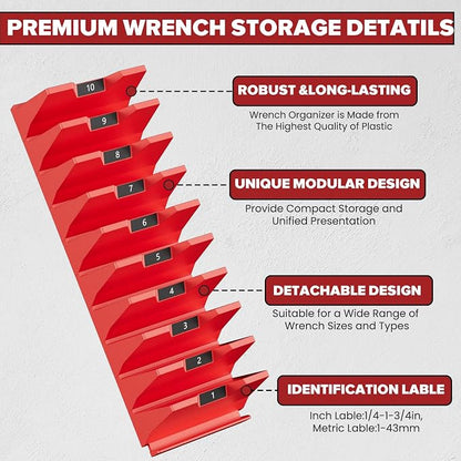 40PCS Modular Wrench Organizer Wrench Holder - Image 5