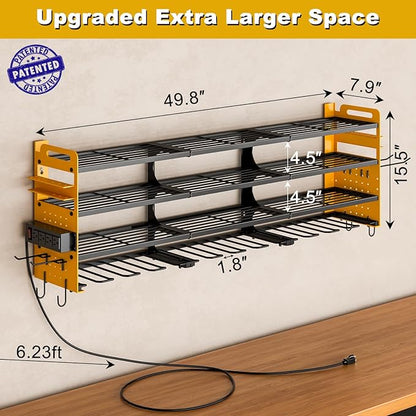 12 Cordless Drill Holder Large Power Tool Organizer Wall Mount - Image 2