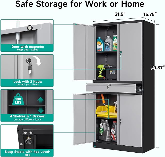 Metal Garage Storage Cabinet - Image 2