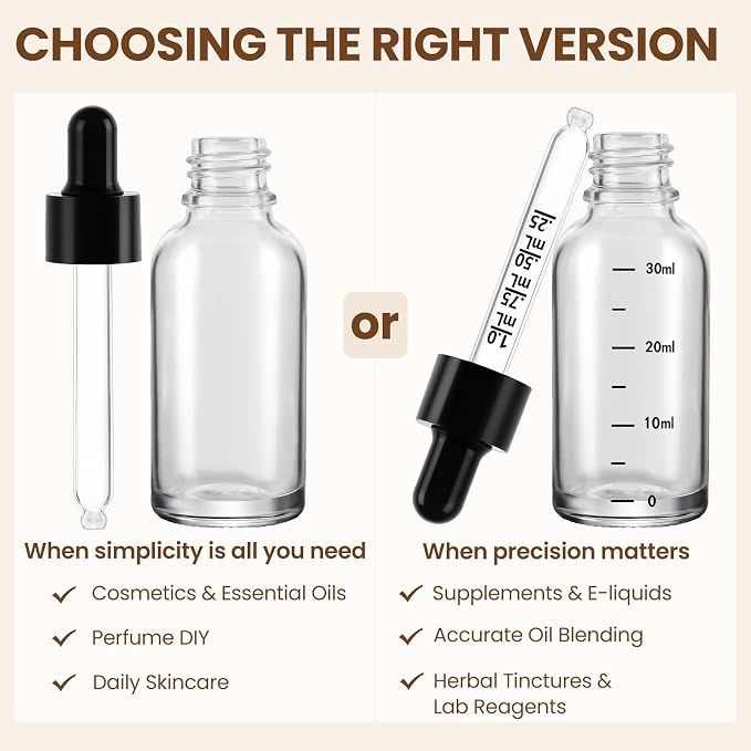 63 Pcs 1oz Clear Glass Dropper Bottles - Image 4