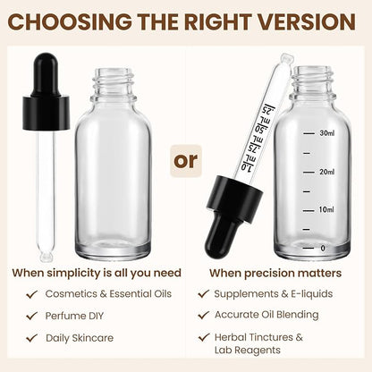63 Pcs 1oz Clear Glass Dropper Bottles - Image 4